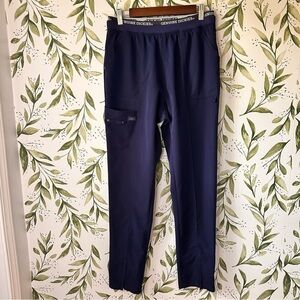 Dickies Elastic Waist Ankle Zip Scrub Pants. Navy. Small.